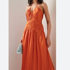 SIMKHAI Clementine Gown in Burnt Sienna